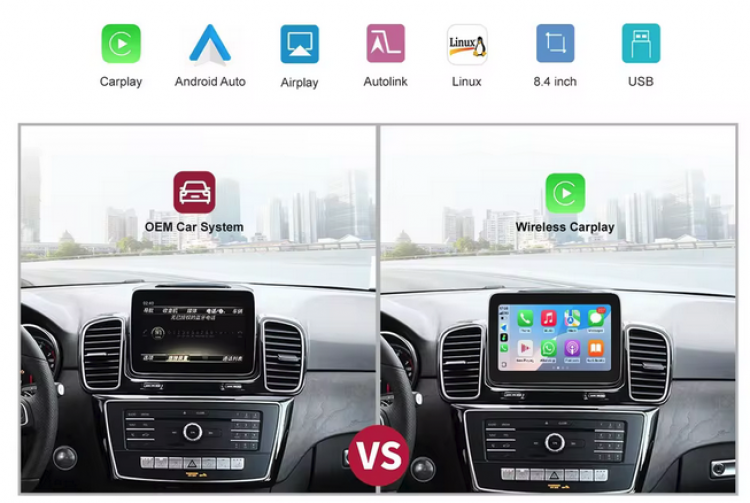 Digitales Dashboard LCD-Tacho – HD 1920×720 – Plug & Play für Mercedes-Benz – Kompatibel mit Benzin & Diesel – Austausch gegen Originaltacho – Produktbild